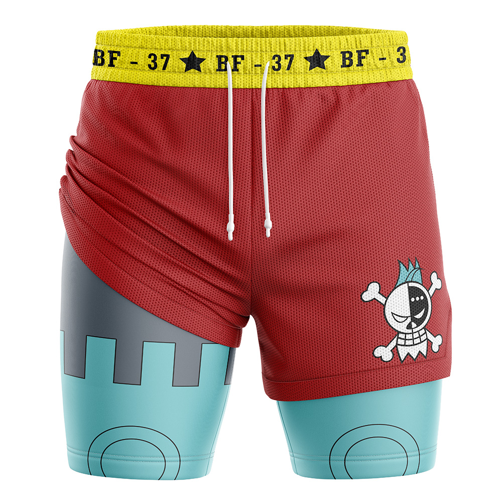 Franky Straw Hat V2 One Piece 2-in-1 Performance Shorts