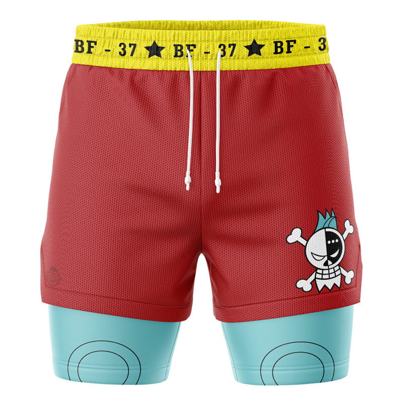Franky Straw Hat V2 One Piece 2-in-1 Performance Shorts - Image 2