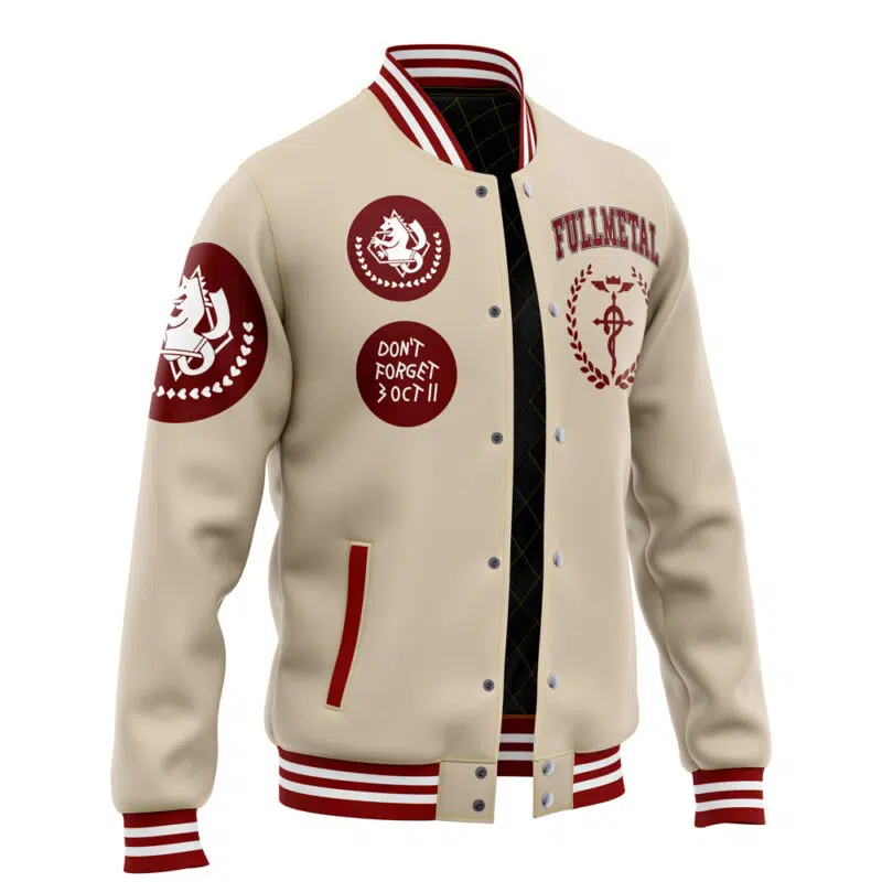 Fullmetal Don't Forget Fullmetal Alchemist Varsity Jacket - Image 3