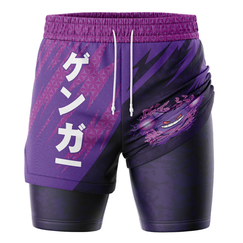 Gengar Attack V1 Pokemon 2-in-1 Performance Shorts - Image 3