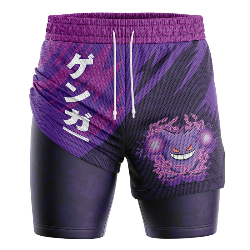 Gengar Attack V1 Pokemon 2-in-1 Performance Shorts - Image 2