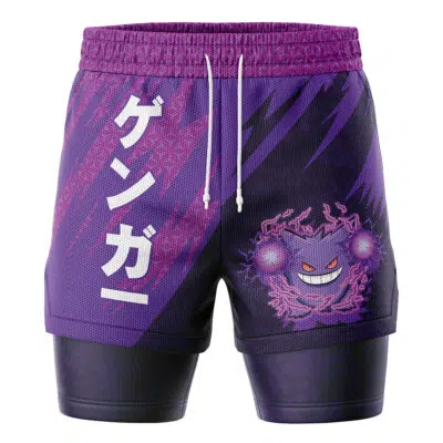 Gengar Attack V1 Pokemon 2-in-1 Performance Shorts