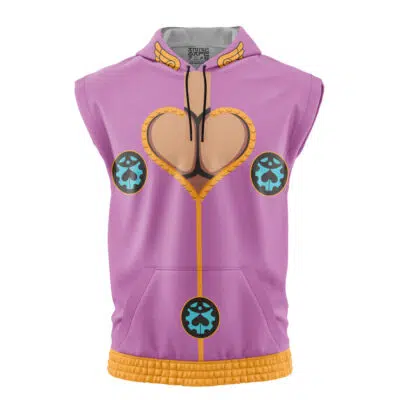 Giorno Giovanna Anime Jojo's Bizarre Adventure Sleeveless Hoodie