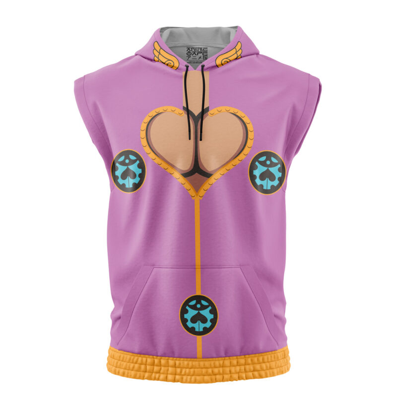 Giorno Giovanna Anime Jojo's Bizarre Adventure Sleeveless Hoodie