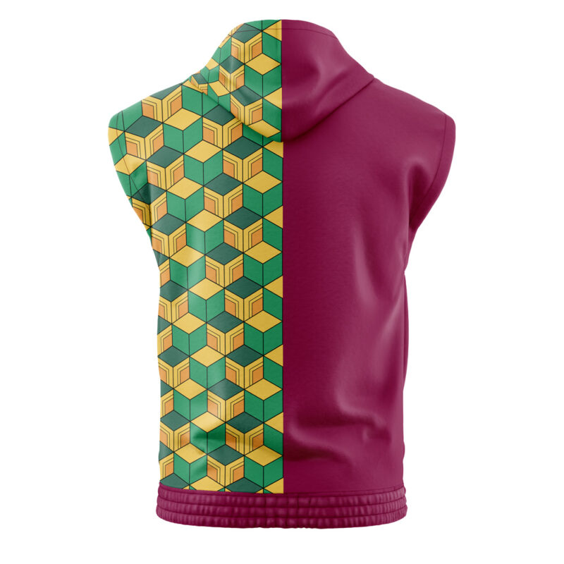 Giyu Tomioka Demon Slayer Sleeveless Hoodie - Image 2