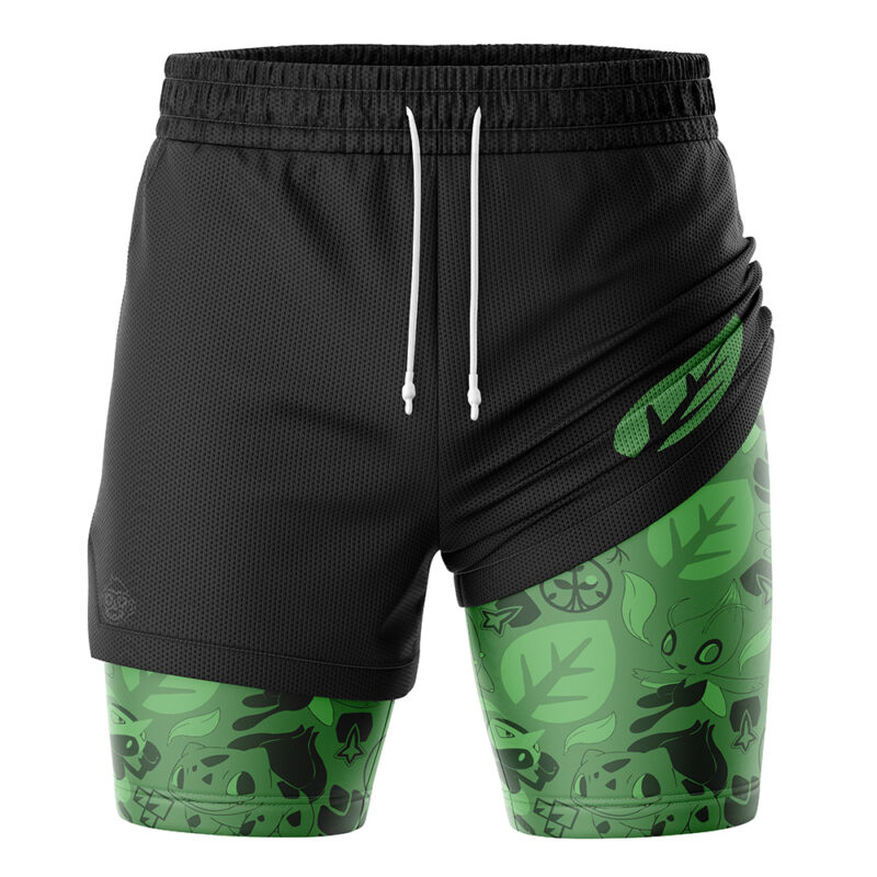 Grass V2 Pokemon 2-in-1 Performance Shorts - Image 3