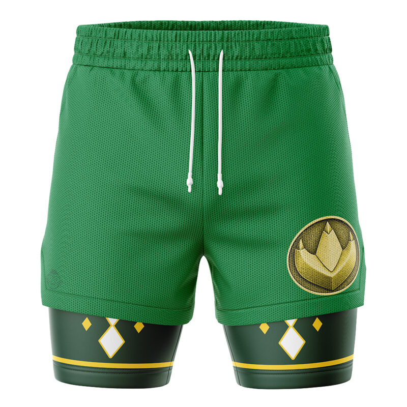 Green Ninjetti Ranger Power Rangers 2-in-1 Performance Shorts - Image 2