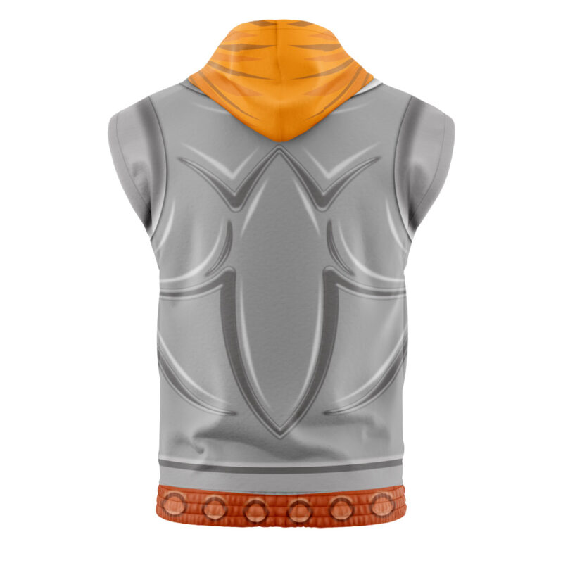 He-Man Battle Armor Masters Of The Universe Sleeveless Hoodie - Image 2