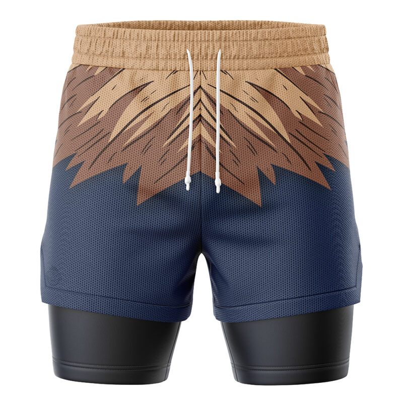 Inosuke Hashibira Demon Slayer 2-in-1 Performance Shorts - Image 2
