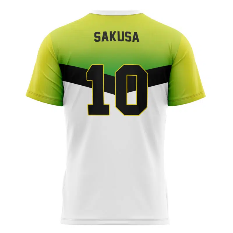Itachiyama Institute Sakusa #10 Haikyuu V-neck T-Shirt - Image 2