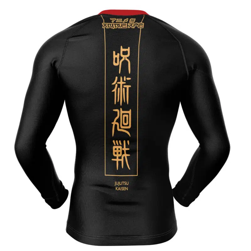 Itadori Jujutsu Kaisen Long Sleeve Rash Guard Compression Shirt - Image 2