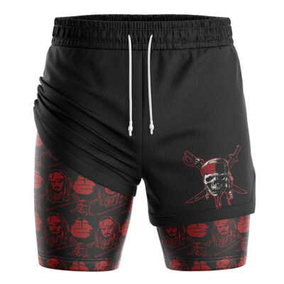 Jack Sparrow Pirates of the Caribbean 2-in-1 Performance Shorts