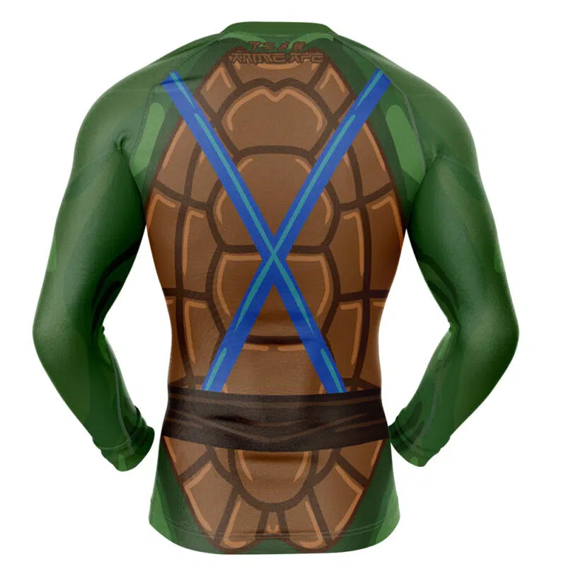 Leonardo Teenage Mutant Ninja Turtles Long Sleeve Rash Guard Compression Shirt - Image 2