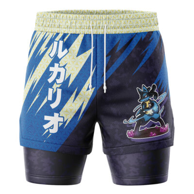Lucario Attack V1 Pokemon 2-in-1 Performance Shorts