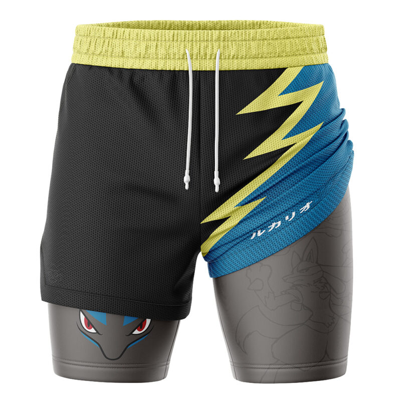 Lucario Pokemon 2-in-1 Performance Shorts - Image 3