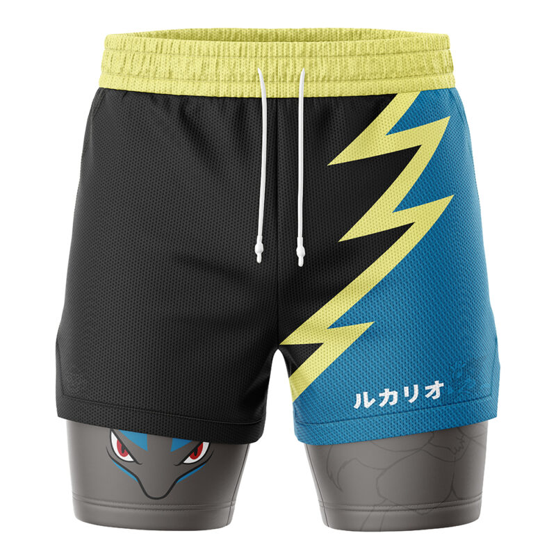 Lucario Pokemon 2-in-1 Performance Shorts - Image 2