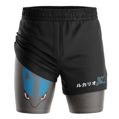 Lucario V2 Pokemon 2-in-1 Performance Shorts