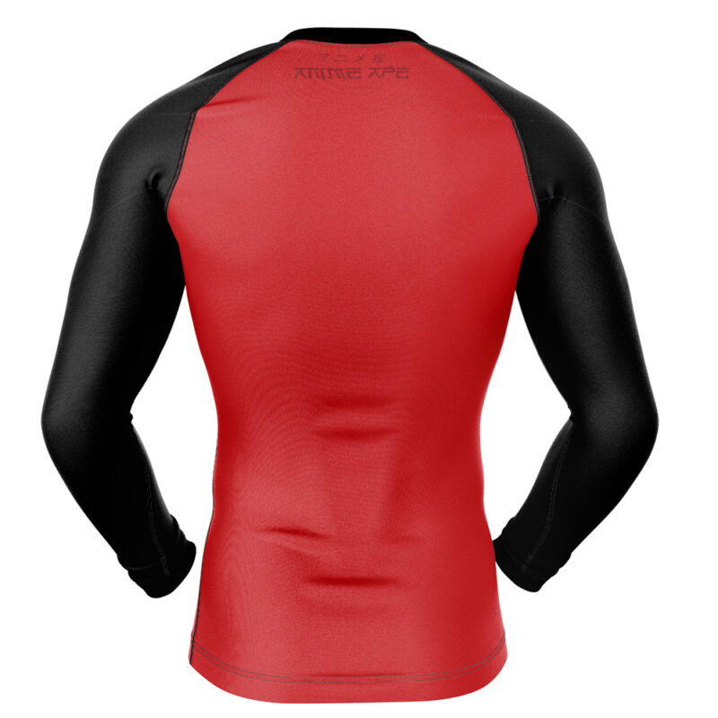 Luffy Straw Hat Pirates One Piece Long Sleeve Rash Guard Compression Shirt - Image 2