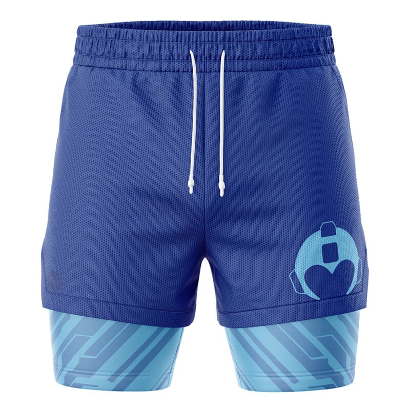 Mega Man Blue 2-in-1 Performance Shorts - Image 2