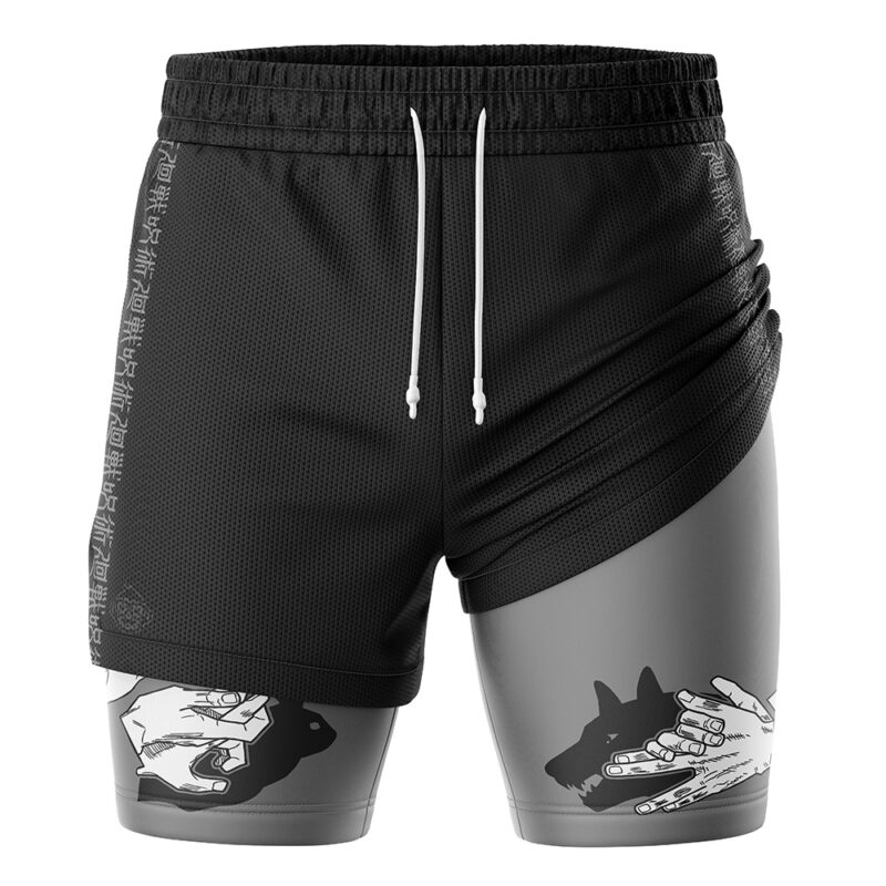Megumi Fushiguro V2 Jujutsu Kaisen 2-in-1 Performance Shorts