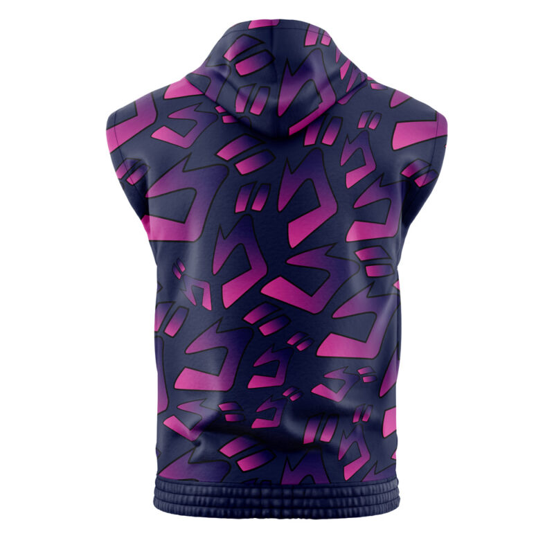 Menacing Aura Jojo's Bizarre Adventure Sleeveless Hoodie - Image 2