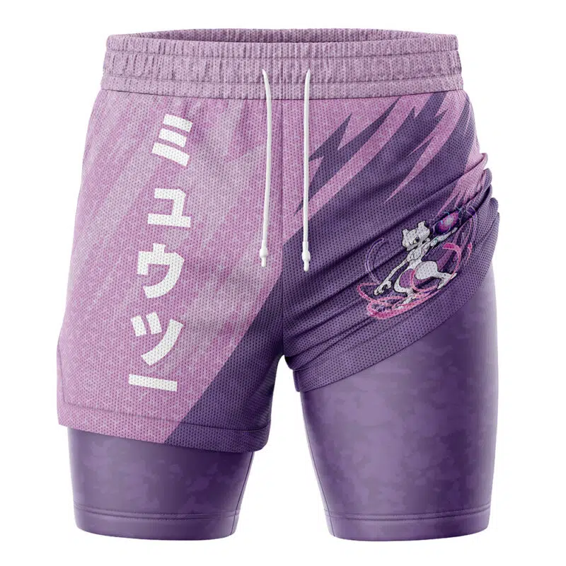 Mewtwo Attack V1 Pokemon 2-in-1 Performance Shorts - Image 2