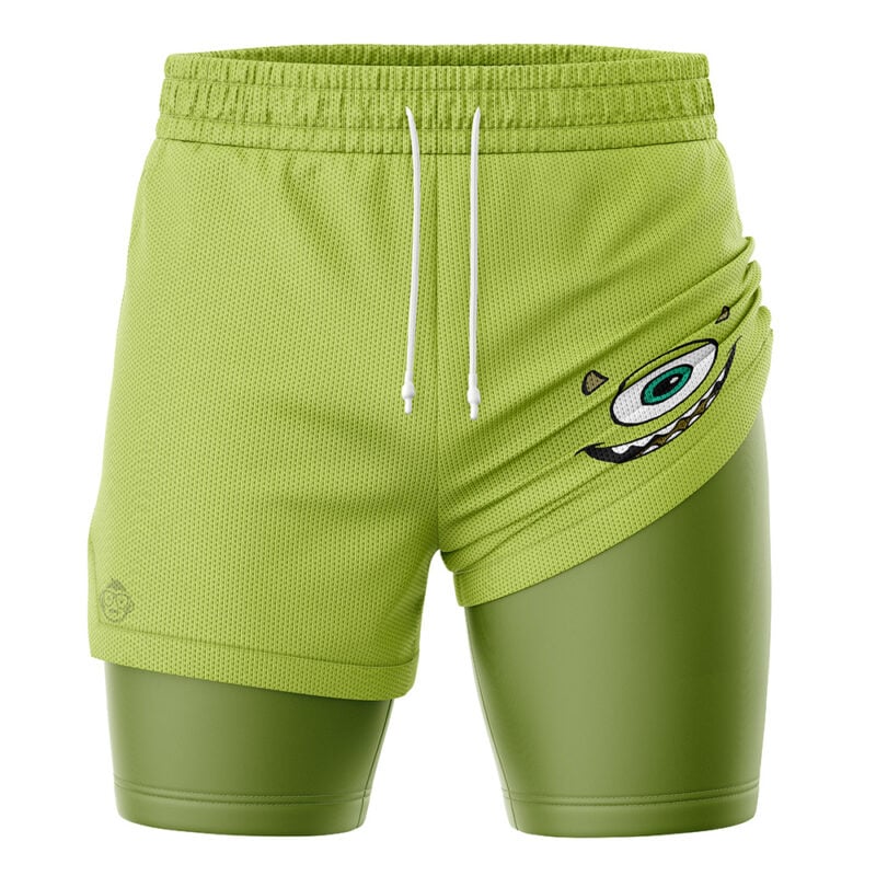 Mike Wazowski Monsters Inc 2-in-1 Performance Shorts - Image 3