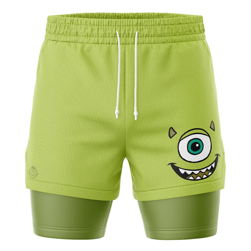 Mike Wazowski Monsters Inc 2-in-1 Performance Shorts - Image 2