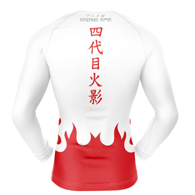 Minato Namikaze 4th Hokage Cloak Shippuden Long Sleeve Rash Guard Compression Shirt - Image 2