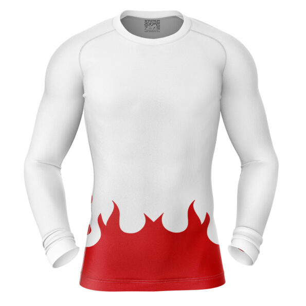 Minato Namikaze 4th Hokage Cloak Shippuden Long Sleeve Rash Guard Compression Shirt