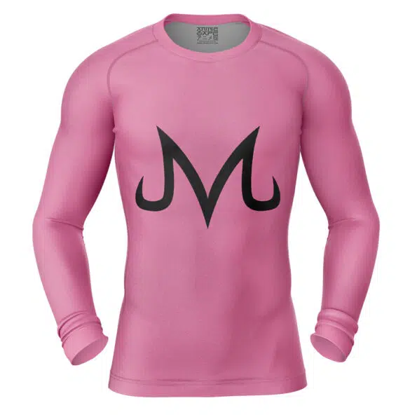 Pink Majin Buu Dragon Ball Z Long Sleeve Rash Guard Compression Shirt