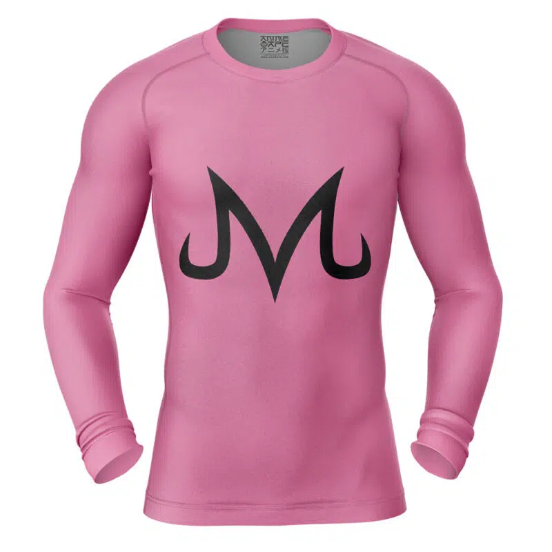 Pink Majin Buu Dragon Ball Z Long Sleeve Rash Guard Compression Shirt