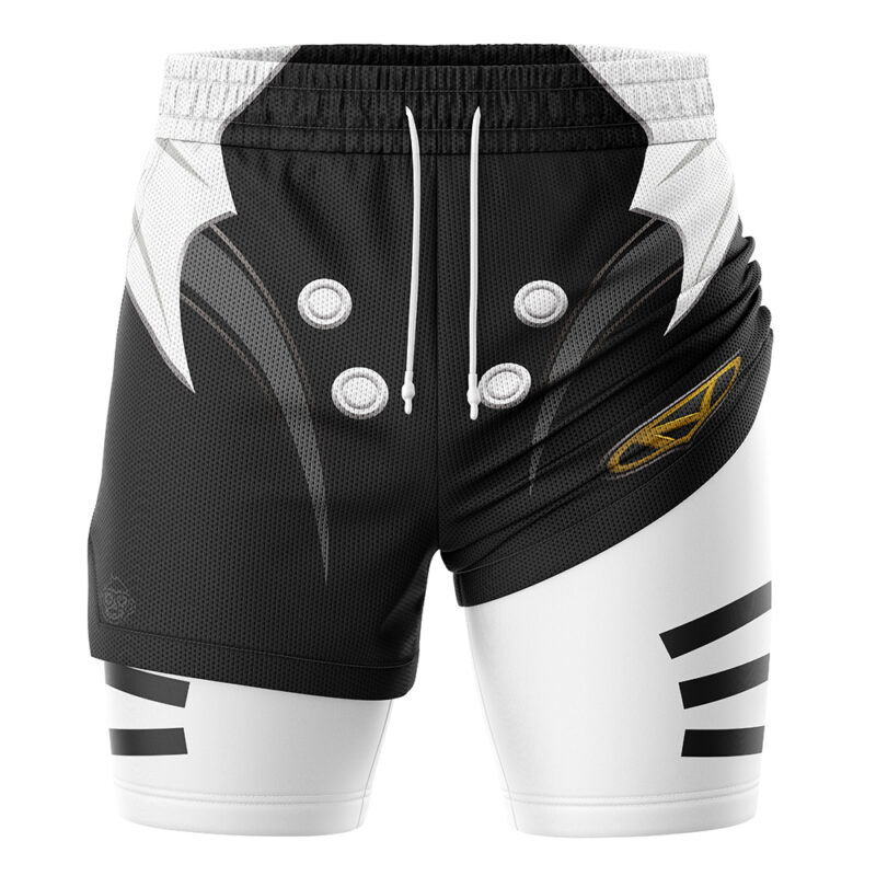 Black Psycho Ranger Power Rangers 2-in-1 Performance Shorts - Image 3