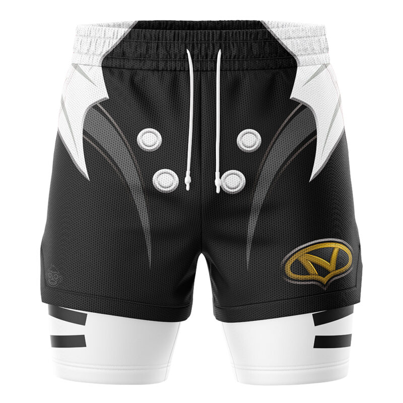 Black Psycho Ranger Power Rangers 2-in-1 Performance Shorts - Image 2
