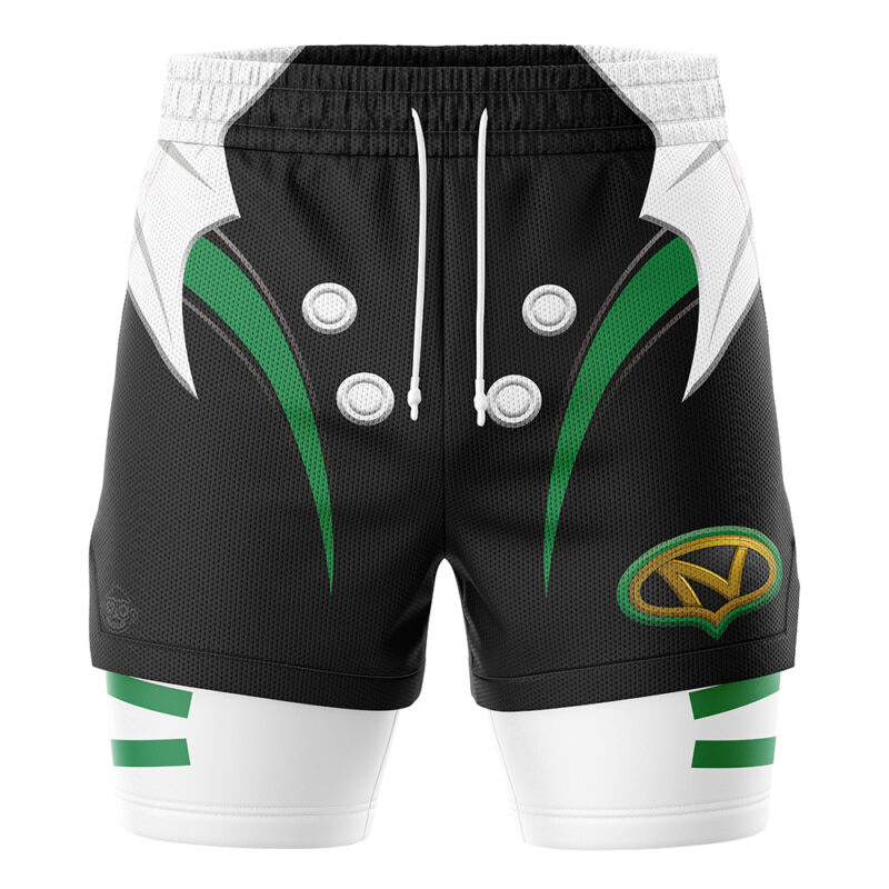 Green Psycho Ranger Power Rangers 2-in-1 Performance Shorts - Image 2