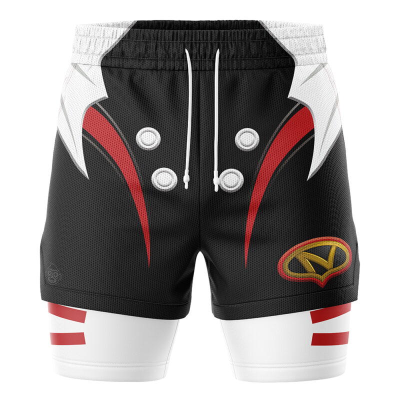 Red Psycho Ranger Power Rangers 2-in-1 Performance Shorts - Image 2