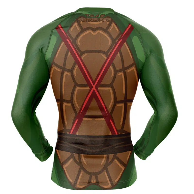 Raphael Teenage Mutant Ninja Turtles Long Sleeve Rash Guard Compression Shirt - Image 2