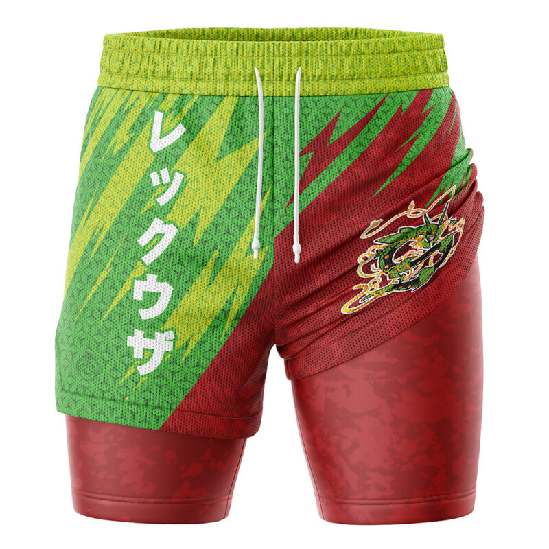 Rayquaza Attack V1 Pokemon 2-in-1 Performance Shorts - Image 2