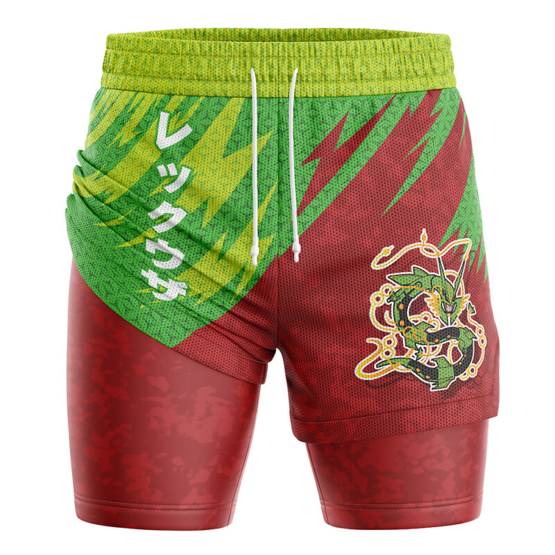 Rayquaza Attack V1 Pokemon 2-in-1 Performance Shorts - Image 3