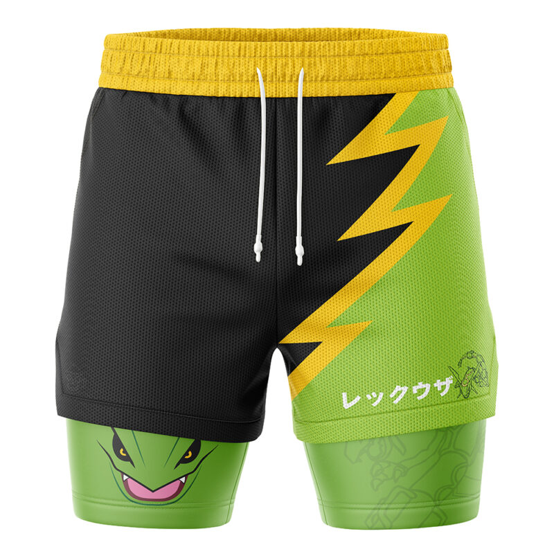 Rayquaza Pokemon 2-in-1 Performance Shorts - Image 2