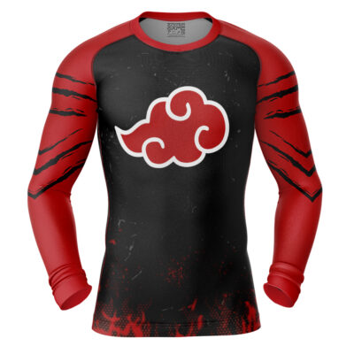 Red Cloud Pride Shippuden Long Sleeve Rash Guard Compression Shirt