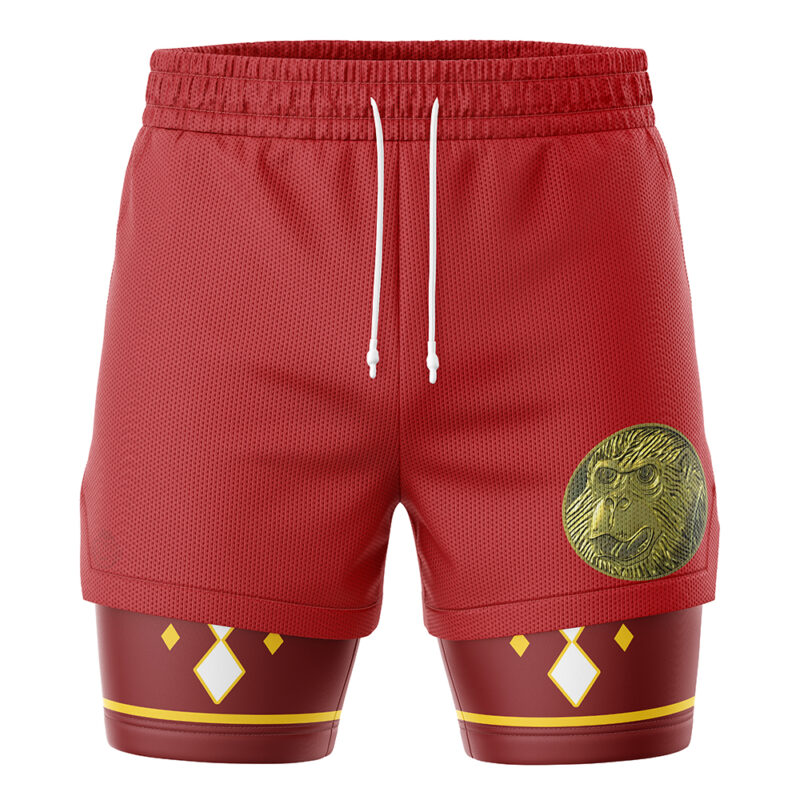 Red Ninjetti Ranger Power Rangers 2-in-1 Performance Shorts - Image 2