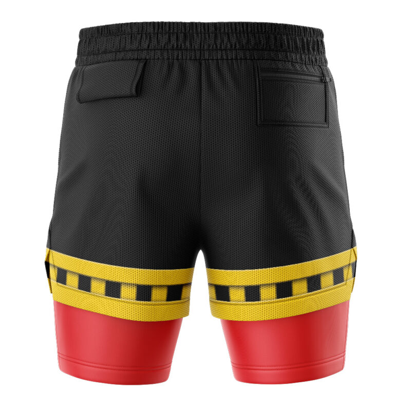 Sanji Germa Stealth Black One Piece 2-in-1 Performance Shorts - Image 4