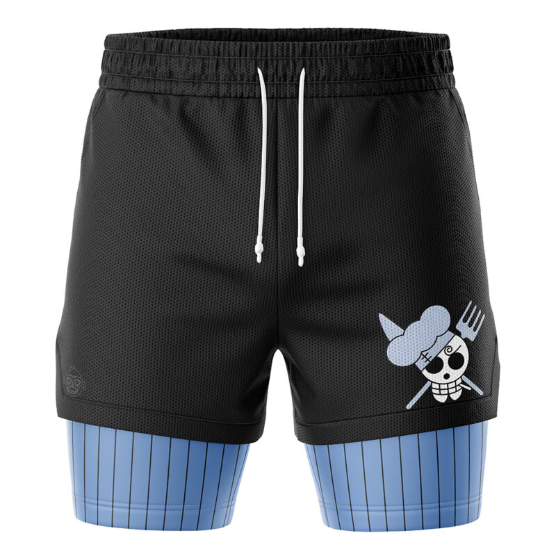 Sanji Straw Hat One Piece 2-in-1 Performance Shorts - Image 2
