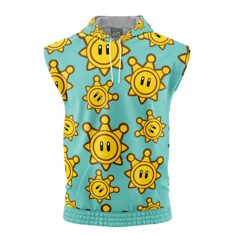 Shine Sprite Super Mario Bros Sleeveless Hoodie