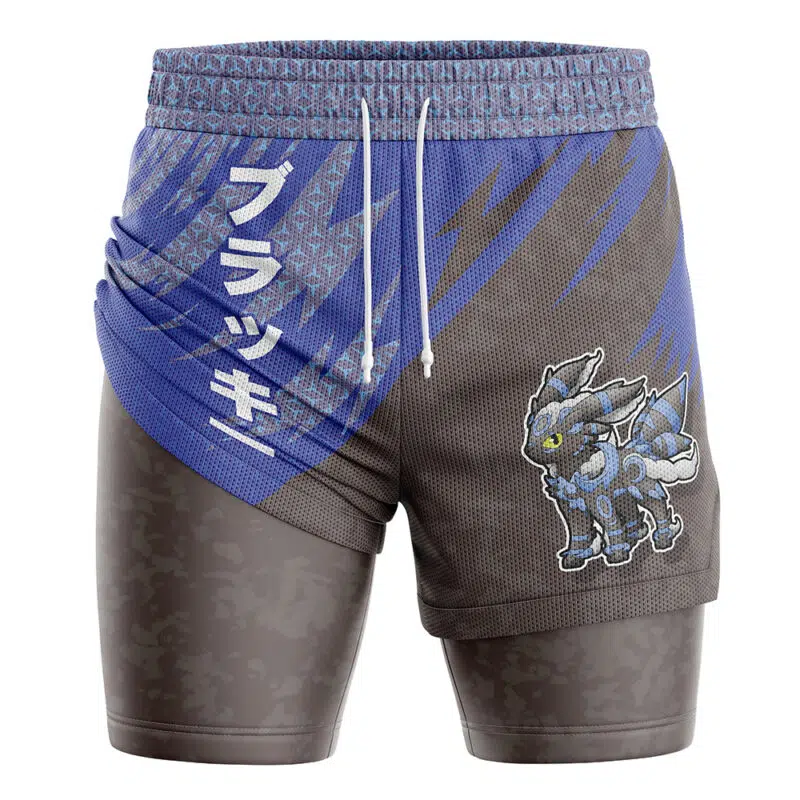 Shiny Umbreon V1 Attack Pokemon 2-in-1 Performance Shorts - Image 2