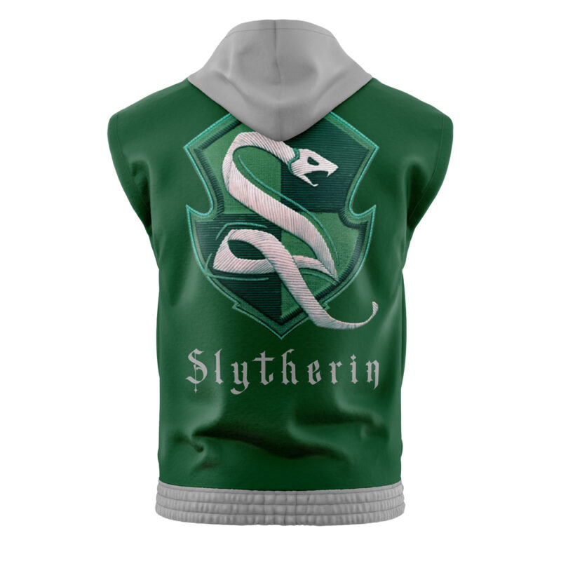 Slytherin Hogwarts Legacy Harry Potter Sleeveless Hoodie - Image 2