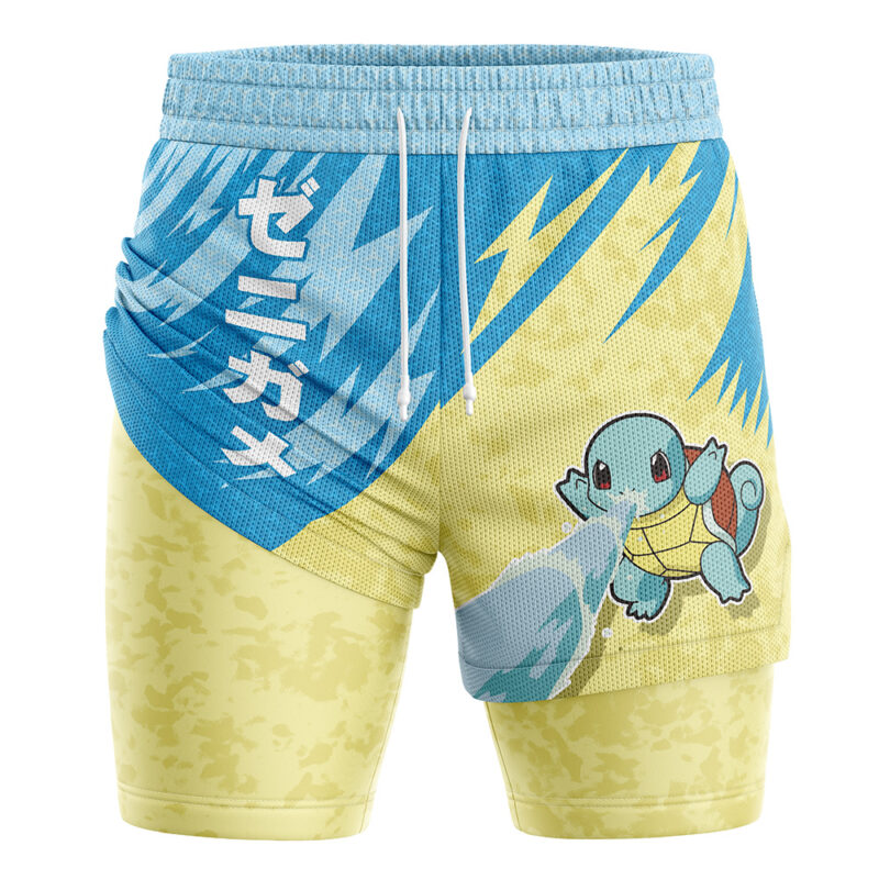 Squirtle Attack V1 Pokemon 2-in-1 Performance Shorts - Image 3