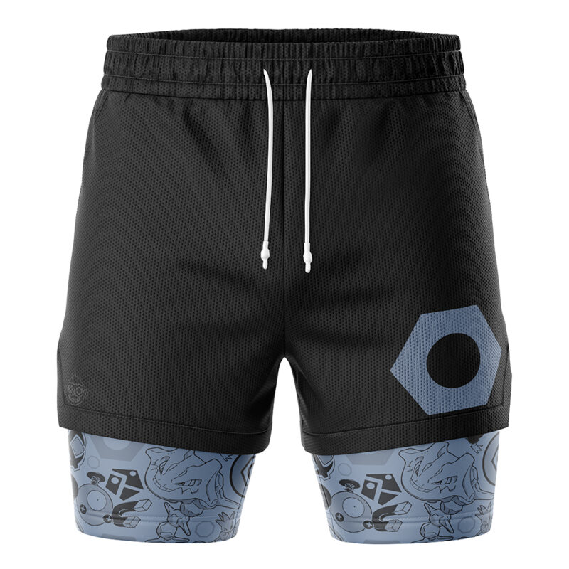 Steel V2 Pokemon 2-in-1 Performance Shorts - Image 2