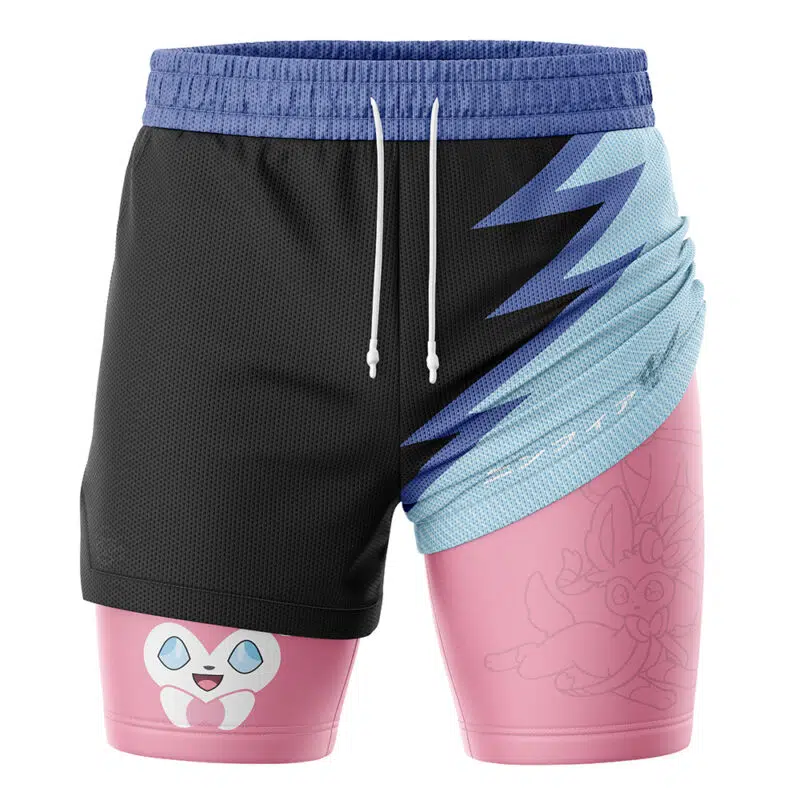 Sylveon Pokemon 2-in-1 Performance Shorts - Image 3
